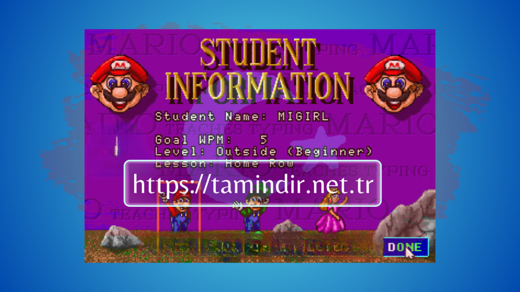 Mario Teaches Typing for PC