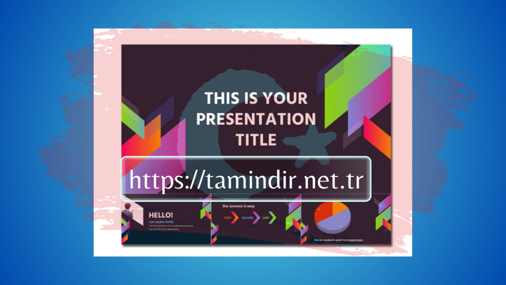 Neon themed presentation slide