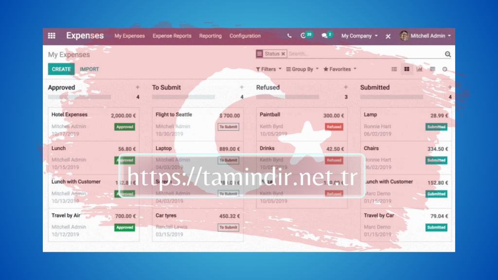 Odoo online database software