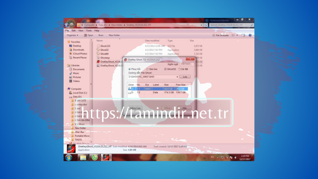 Onekey Ghost Win 10 64 bit