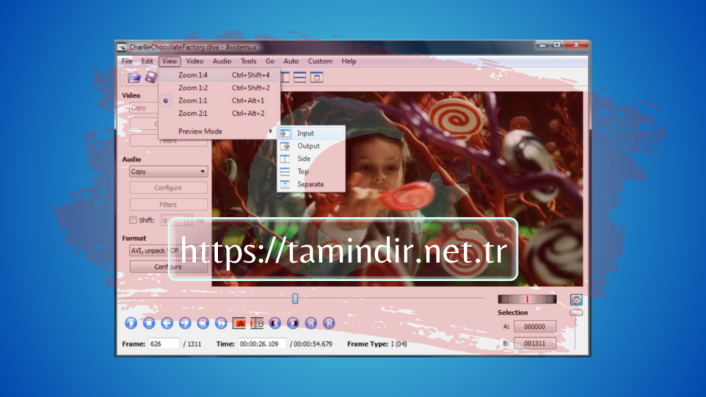 Avidemux free video editing software