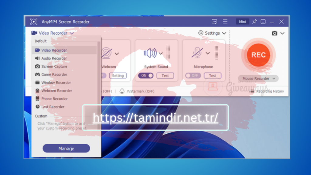 AnyMP4 Screen Recorder Indir